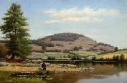 Alfred Ordway Fishing on Fairlee Pond oil painting artist